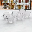 Brazil kávés csésze 75 ml, átlátszó üveg eszpresszóhoz