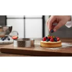 Tartlet karika, perforált, 6,5x2 cm - de Buyer