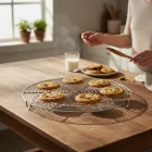 Sütőrács lábakkal, kerek, 28 cm – rozsdamentes acélból, sütéshez és hűtéshez egyaránt