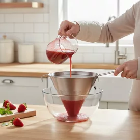 Spiccszűrő-kínai szűrő 14 cm, rozsdamentes