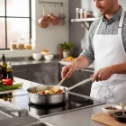 de Buyer Prim Appety Magas Falú rozsdamentes acél Serpenyő 20 cm