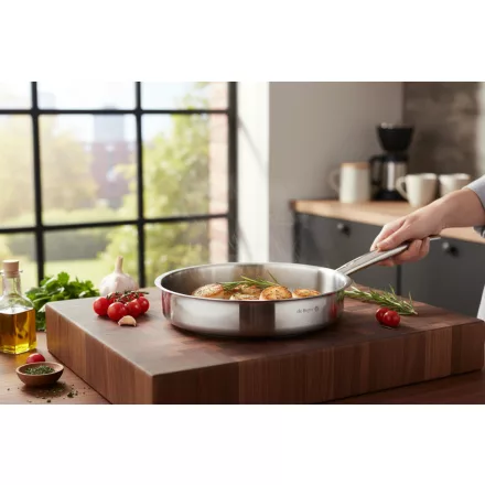 de Buyer Prim Appety Magas Falú Rozsdamentes acél Serpenyő 28 cm