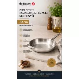 Serpenyő 32 cm, Prim Appety, de Buyer, rozsdamentes