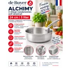 de Buyer Alchimy Serpenyő 24 cm - 3 Literes, Háromrétegű Rozsdamentes Acél
