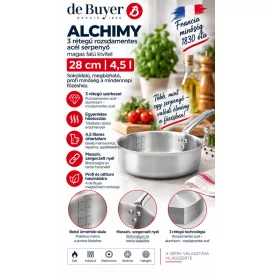   de Buyer Alchimy 3 rétegű magas falú serpenyő – 28 cm, 5 liter