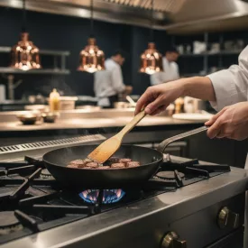 La Lyonnaise 18 cm-es kékvas serpenyő – de Buyer vasserpenyő tojás, hal és pirítás készítéséhez