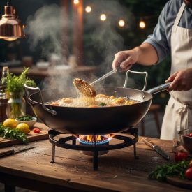 Carbone plus mély vasserpenyő, 32 cm, 6 l, de Buyer