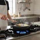 Carbone plus mély vasserpenyő, 32 cm, 6 l, de Buyer