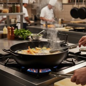 Carbone plus mély vasserpenyő, 40 cm, 12,2 l, de Buyer