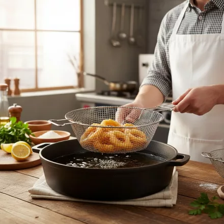 de Buyer La Lyonnaise Ónozott Sütőkosár Mély Vasserpenyőhöz, 43 cm