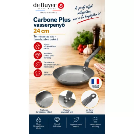 Carbone Plus Vasserpenyő 24 cm-es a de Buyer-től - Prémium minőség