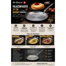 de Buyer Carbone Plus szénacél palacsintasütő 24 cm