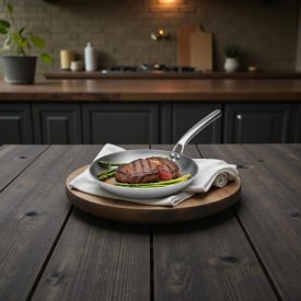 de Buyer Carbone Plus 24 cm-es vas serpenyő üreges nyéllel