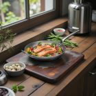 de Buyer Carbone Plus 32 cm-es vasserpenyő üreges nyéllel és segédfüllel