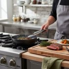 Mély kékacél serpenyő 24 cm a de Buyer-től