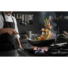 Kékacél Wok 32 cm-es a de Buyer-től