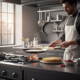   Palacsintasütő, 24 cm, Force Blue, kékacél extra erős, de Buyer