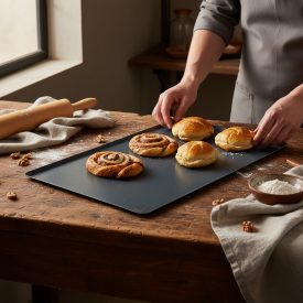   Kékvas GN 1/1 Sütőlemez 53×32,5 cm – ferde peremű profi péksütő tepsi, de Buyer