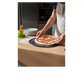   de Buyer kékacél pizzaforma – 28 cm, alacsony peremű sütőlap
