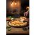 Kékvas perforált perem nélküli pizzaforma, 24 cm, de Buyer