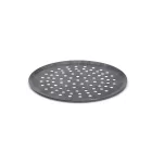 Kékvas perforált perem nélküli pizzaforma, 24 cm, de Buyer