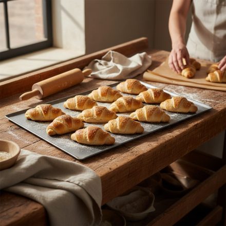 Kékvas Sütőlemez 60×40 cm – Profi Péksütő Tepsi, 45° Ferde Perem, de Buyer