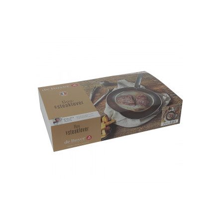 de Buyer Steak Box szett serpenyővel, fűszerőrlővel és csipesszel