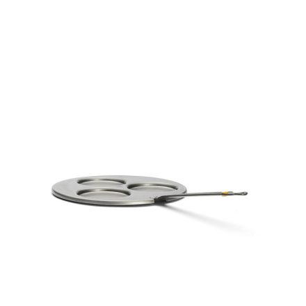 Palacsintasütő, 3 fészkes blini, 27 cm, Mineral B, de Buyer, vas