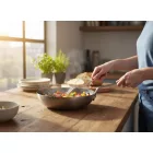 de Buyer Mineral B vas Wok, 24 cm lapos aljú fedő nélkül