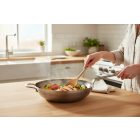 de Buyer Mineral B vas Wok, 32 cm lapos aljú fedő nélkül