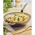 de Buyer Mineral B vas Wok, 32 cm lapos aljú fedő nélkül