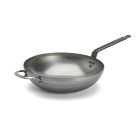 de Buyer Mineral B vas Wok, 32 cm lapos aljú fedő nélkül