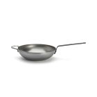 de Buyer Mineral B vas Wok, 32 cm lapos aljú fedő nélkül