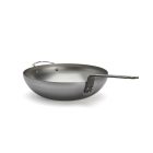 de Buyer Mineral B vas Wok, 32 cm lapos aljú fedő nélkül