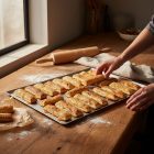 Sütőlemez 40x30 cm 45°felhajtás, de Buyer, alumínium