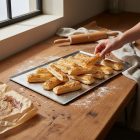 Sütőlemez, 60x40 cm, 45°felhajtás, de Buyer, alumínium