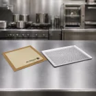 Perforált sütőlemez 40x30 cm perforált szilikon sütőlappal – pék és cukrász szett