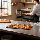 Sütőlemez, perforált, 40x30 cm, 45°felhajtás, de Buyer, alumínium