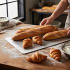 Perforált Alumínium Sütőlemez 40×30 cm – Perem Nélküli Péksütő Lemez a de Buyertől