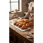 Perforált Alumínium Sütőlemez 40×30 cm – Perem Nélküli Péksütő Lemez a de Buyertől