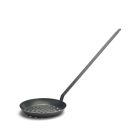 Gesztenye sütő serpenyő 28cm-es alján lyukakkal 70cm nyéllel kékacél a de Buyer-től