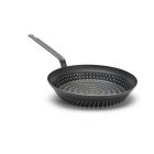 Gesztenye sütő serpenyő oldalsó lyukakkal 28 cm kékacél a de Buyer-től