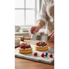Tartlet karika, perforált, 8,5x2 cm - de Buyer