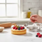 Tartlet karika, perforált, 12,5x2 cm - de Buyer