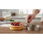 Tartlet karika, perforált, 12,5x2 cm - de Buyer