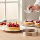 Tartlet karika, perforált, 10,5x2 cm - de Buyer