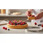 Tartlet karika, perforált, 24,5x2 cm - de Buyer