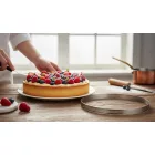 Tartlet karika, perforált, 24,5x2 cm - de Buyer