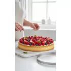 Tartlet karika, perforált, 24,5x2 cm - de Buyer