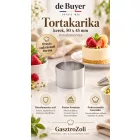 Tortakarika, kerek, 50x45 mm, rozsdamentes - de Buyer